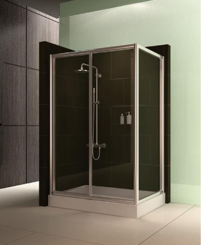 ฉากกั้นอาบน้ำ / ตู้อาบน้ำ / กระจกกั้นอาบน้ำ รุ่น Sarandon II Plus บานเลื่อน 2 ตอน หน้าตรงหรือเข้ามุม แบบมีเฟรม / กระจกนิรภัยเทมเปอร์มาตรฐานมอก. ความหนา 4 มม. / สามารถสั่งตัดตามหน้างาน